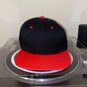 Black and Red Hat